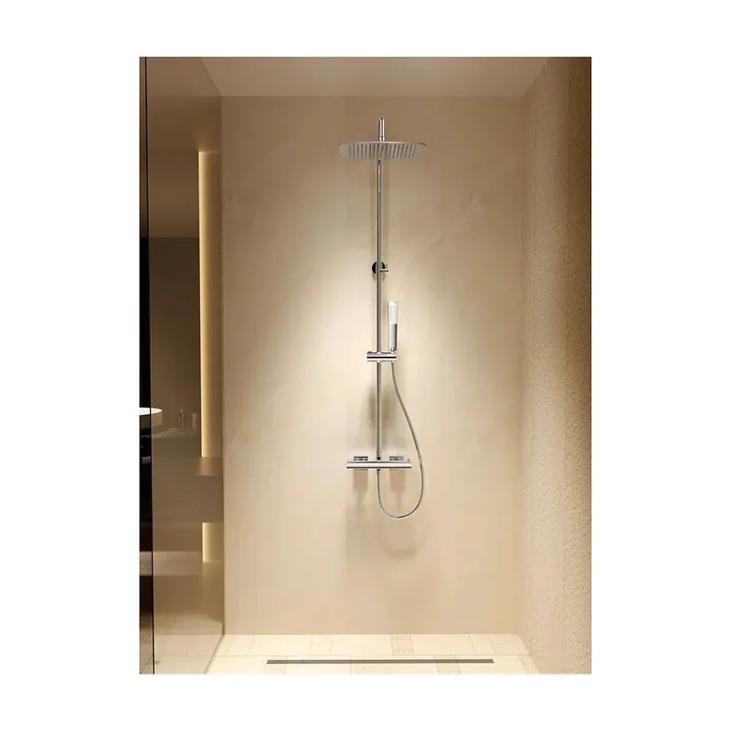 Conjunto ducha termostático Toscana oro cepillado Imex