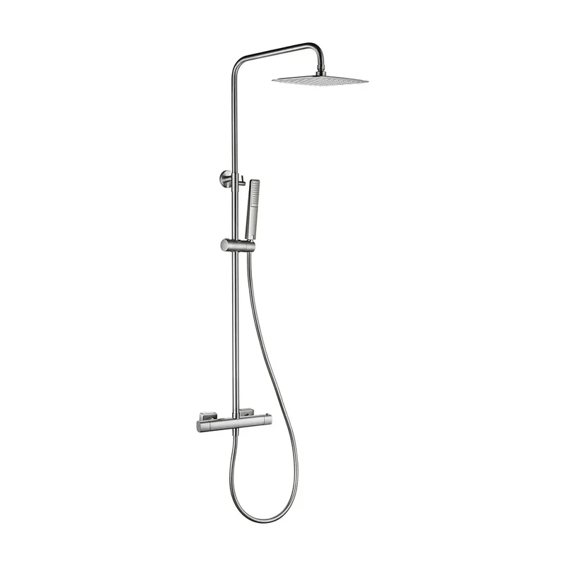 Conjunto ducha termostático Toscana níquel cepillado Imex