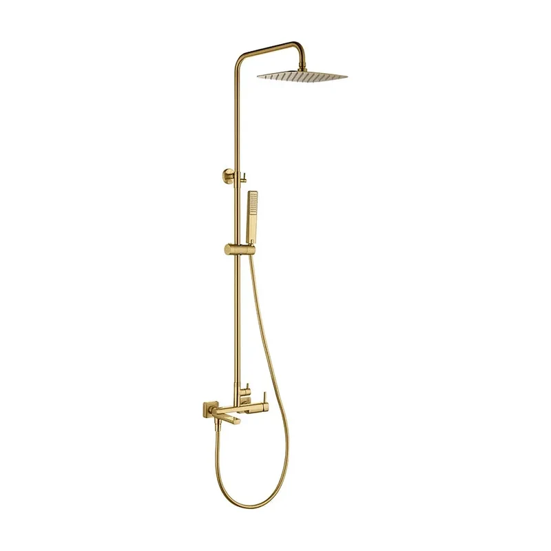 Conjunto bañera monomando Toscana oro cepillado Imex