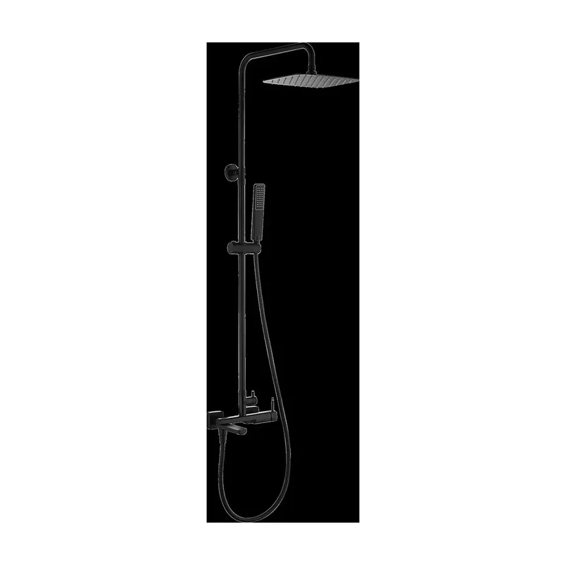Conjunto bañera monomando Toscana negro mate Imex