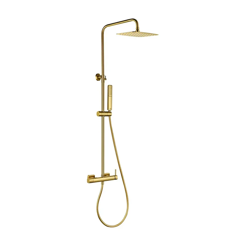 Conjunto ducha monomando Toscana oro cepillado Imex