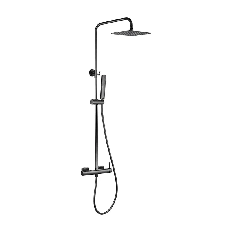 Conjunto ducha monomando Toscana black gun metal Imex