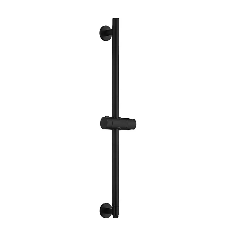 Barra de soporte ducha Negro Mate redonda 60 cm Imex