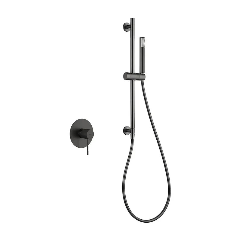 Set Ducha Empotrado Mosú Black Gun Metal Imex