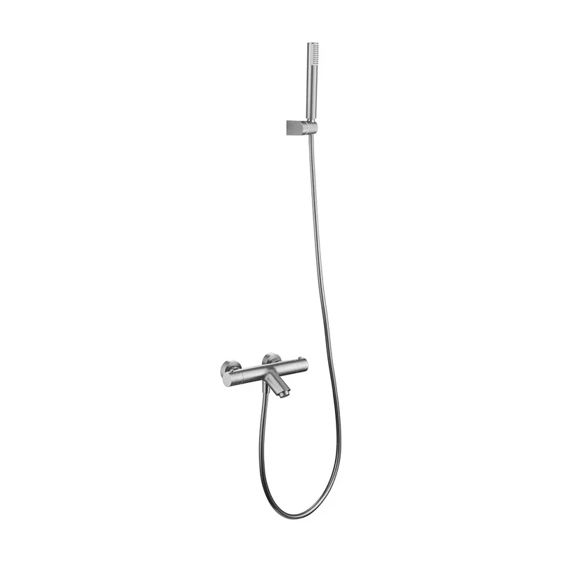 Kit baño-ducha termostático Genova Níquel Cepillado Imex