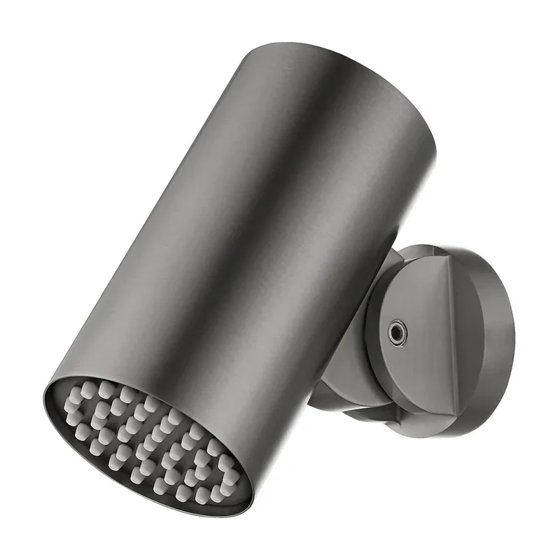 Rociador redondo Ø8cm Tube para ducha empotrada black gun metal Imex