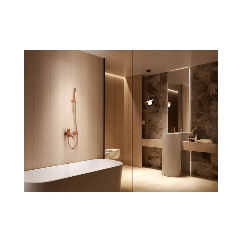 Kit baño/ducha monomando Genova níquel cepillado Imex