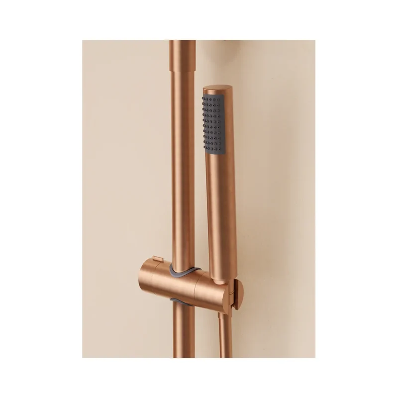 Conjunto ducha monomando Genova oro cepillado Imex