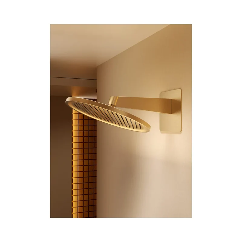 Conjunto ducha termostático empotrado Bolonia oro cepillado Imex