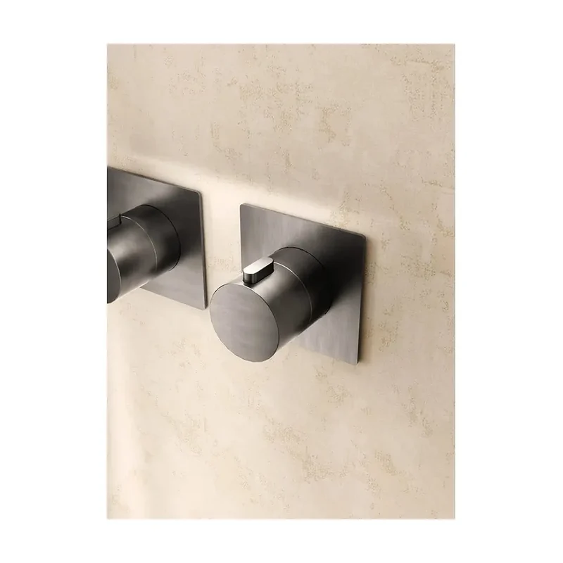 Conjunto ducha termostático empotrado Inari negro mate Imex