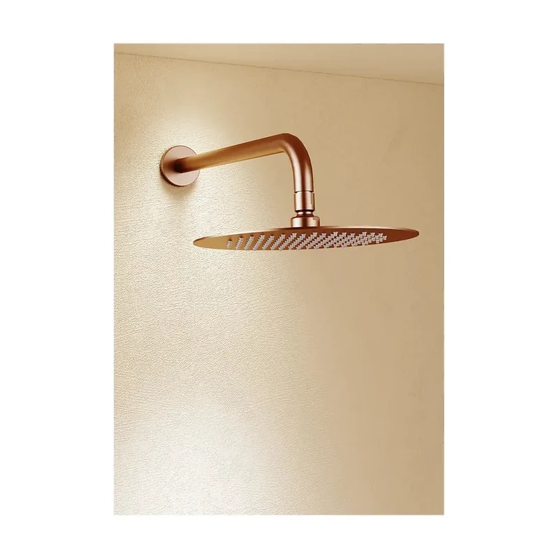 Set monomando empotrado 1 vía Line con rociador oro cepillado Imex