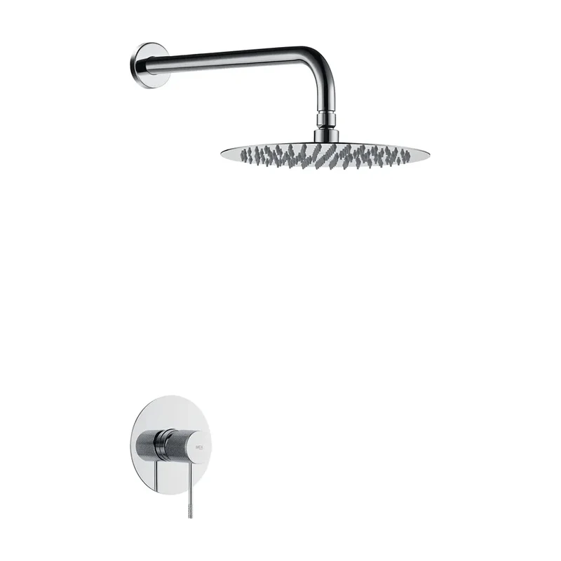Set monomando empotrado 1 vía Line con rociador oro cepillado Imex