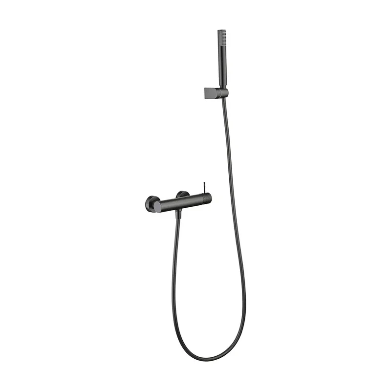 Kit ducha monomando Genova black gun metal Imex
