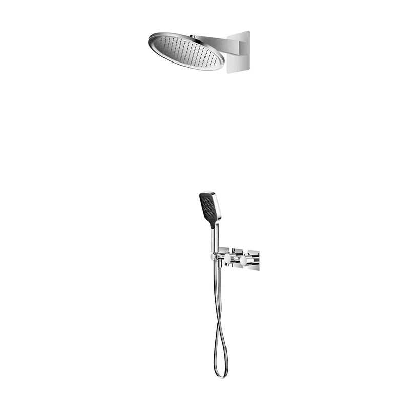 Conjunto ducha termostático empotrado Inari black gun metal Imex