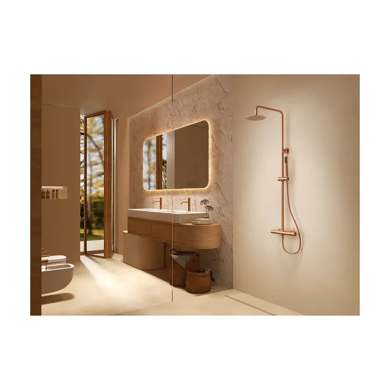 Ducha Monomando Genova Black Gun Metal Imex
