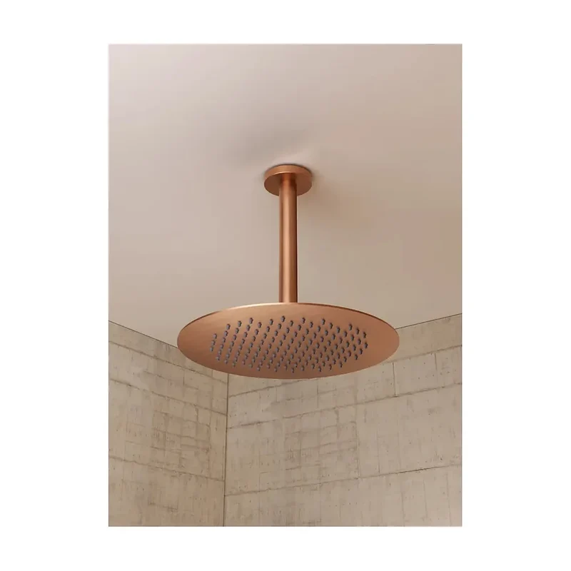 Conjunto Ducha Monomando Empotrado Piamonte Oro Rosa Cepillado Imex