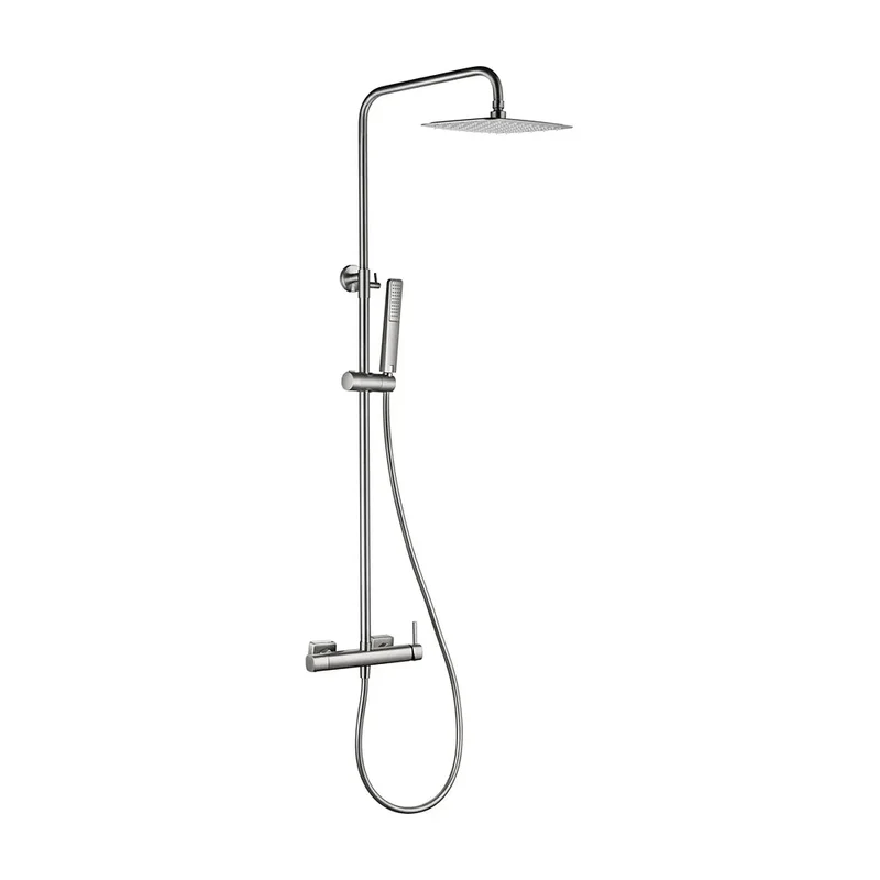 Conjunto ducha monomando Toscana níquel cepillado Imex