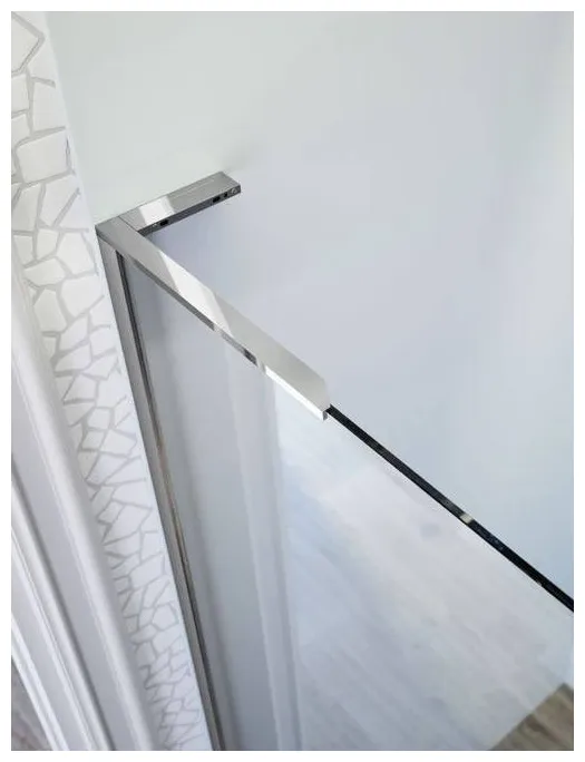 Mampara de ducha con vidrio transparente y perfil de plata de alto brillo Fresh Kassandra