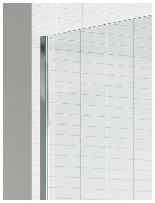Mampara de ducha con vidrio transparente y perfil de plata de alto brillo Fresh Kassandra