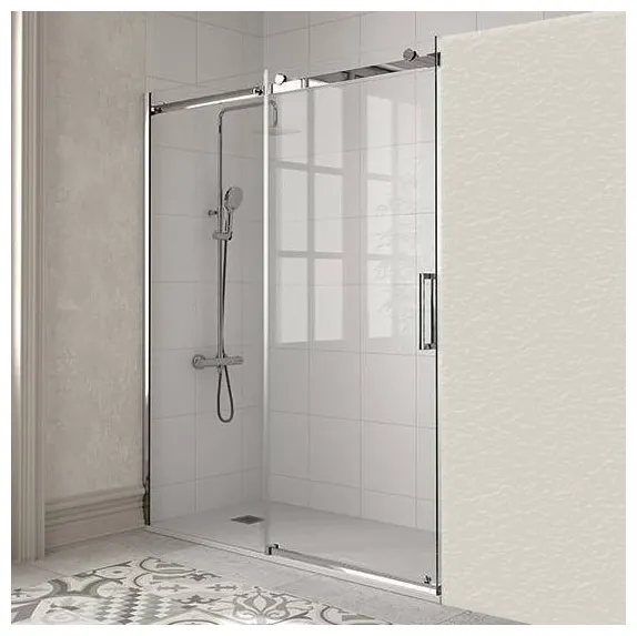 Mampara de ducha con hoja fija y puerta corredera LI102 Kassandra
