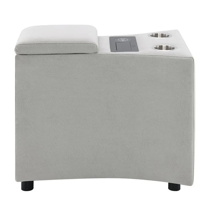 Emee - Console With USB - Gray Corduroy
