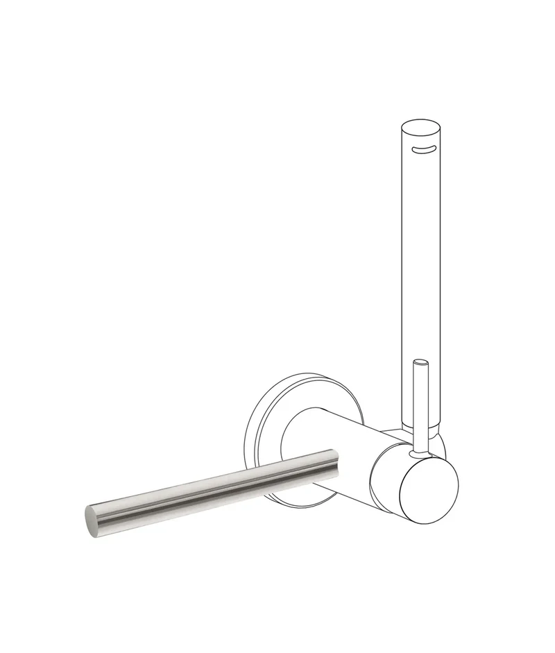 Accesorio porta toallas para grifo con ducha de inodoro con acabado en acero Study TRES