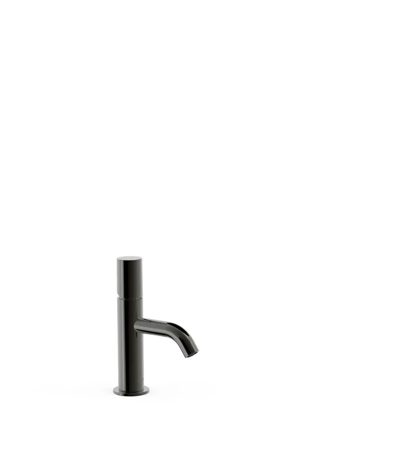 Grifo monomando para lavabo con latiguillos de alimentación flexibles acabado negro metalizado Study Tres