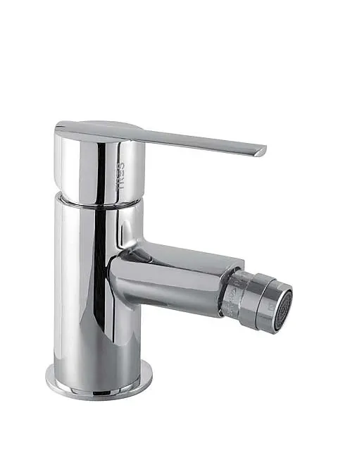 Grifo monomando para bidé con caño de latón y acabado cromado Lex-Tres