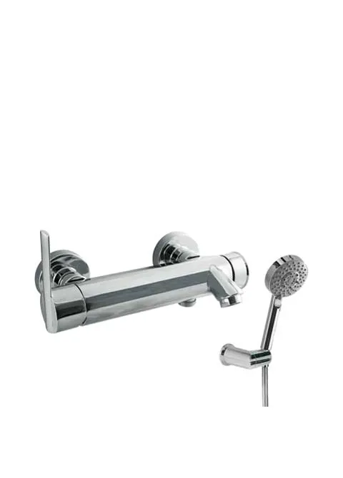 Grifo monomando para bañera y ducha de latón con acabado cromado Lex Tres