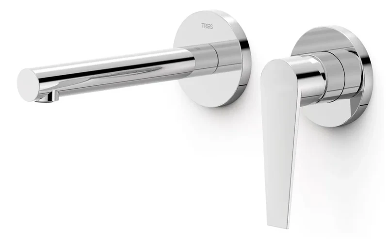 Grifo monomando empotrado para lavabo con acabado cromado Class Tres