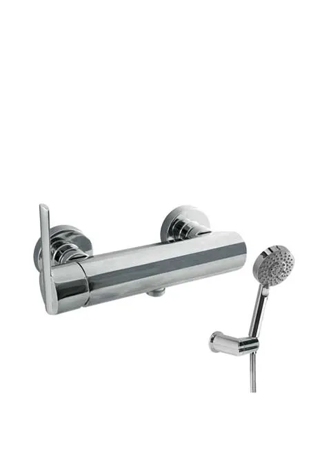 Grifo monomando para ducha con caño de latón y acabado cromado Lex Tres