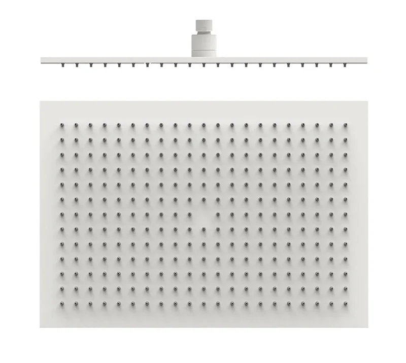 Rociador para la ducha rectangular en latón con acabado blanco mate TRES