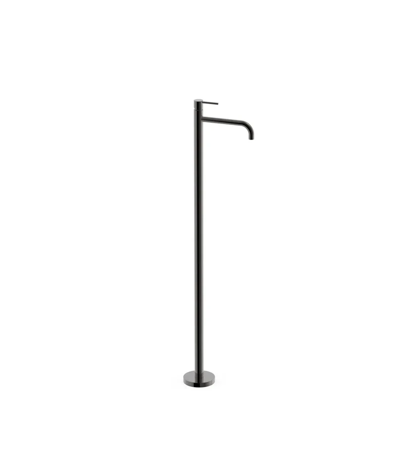 Grifo de pie monomando para lavabo en latón con acabado negro metalizado STUDY EXCLUSIVE TRES