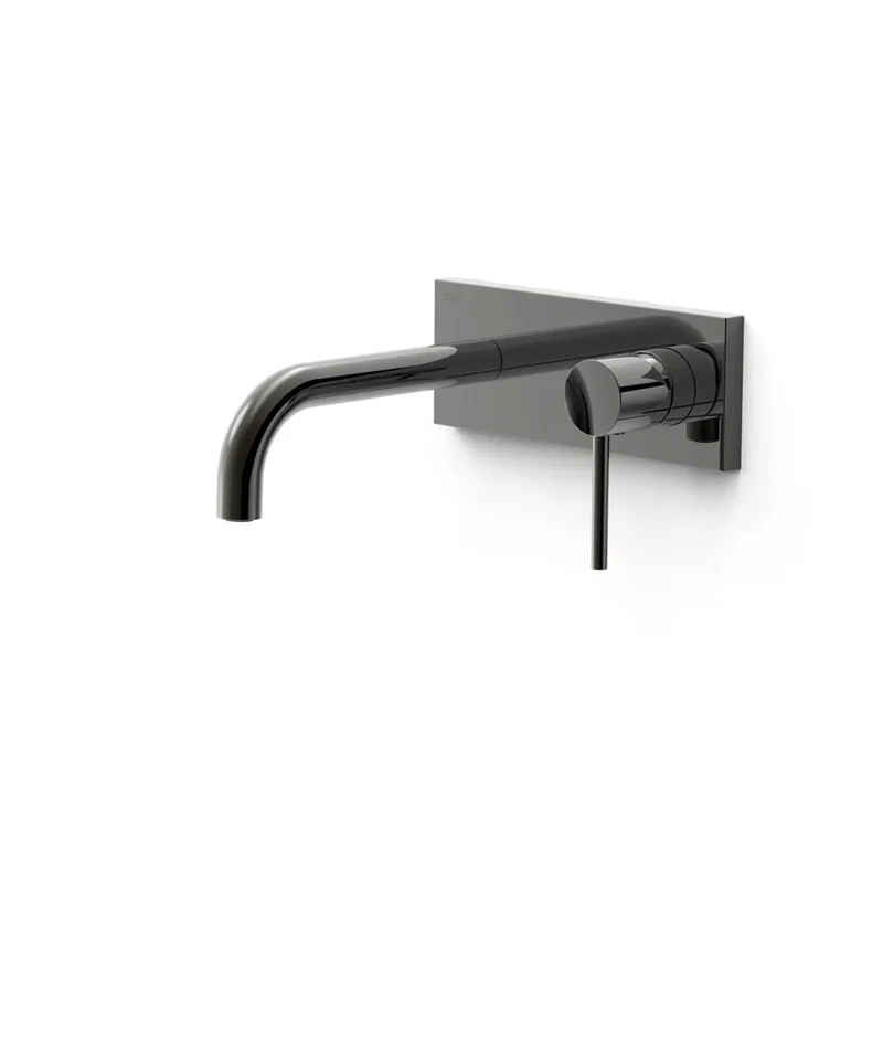 Grifo para lavabo monomando con cuerpo empotrado acabado negro metalizado Study Tres