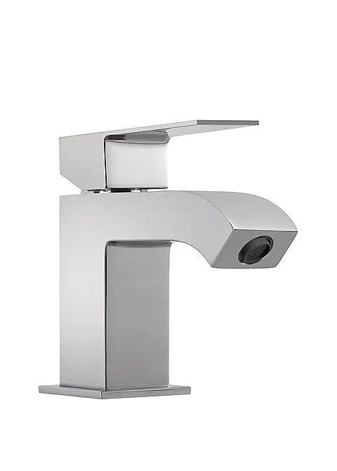 Grifo monomando para lavabo de latón con acabado cromado Cuadro TRES