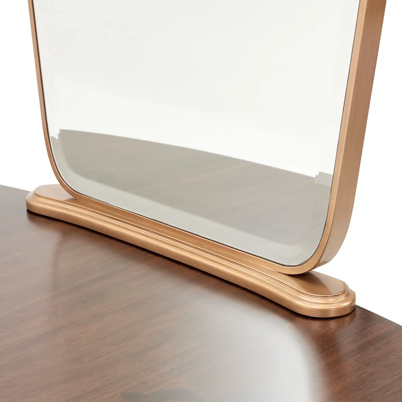 Camellia Field - Vanity Mirror - Gold