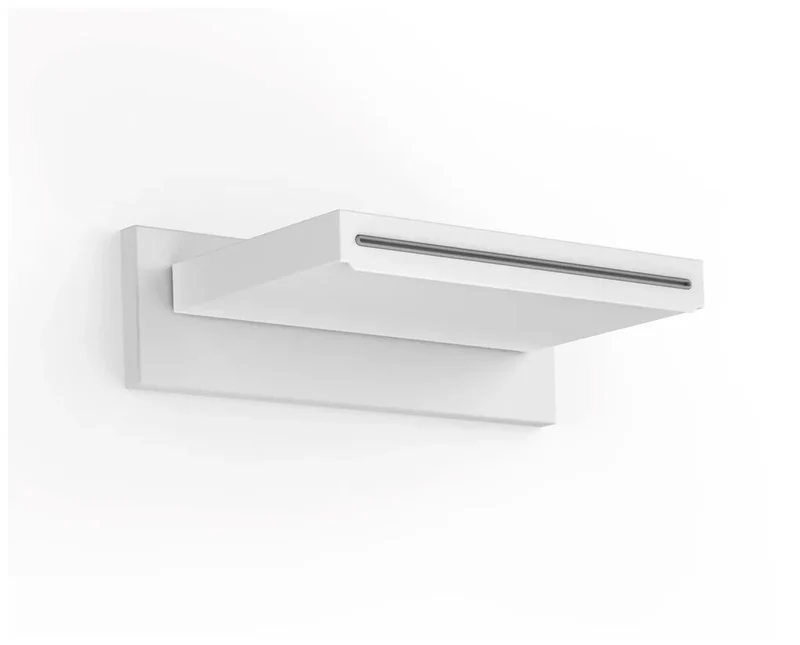 Rociador de ducha de forma cascada con diseño minimalista en acero inoxidable blanco TRES