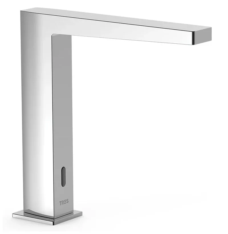 Grifo electrónico para lavabo con sistema de premezcla acabado cromado Slim Tres