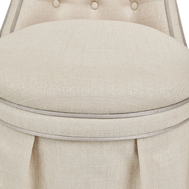 Villa Cherie - Tufted Vanity Chair - Frosted Pearl