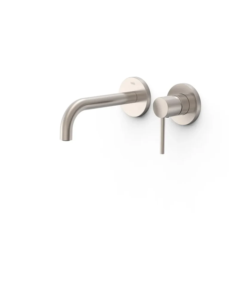 Kit de grifo para lavabo monomando empotrado con amortiguadores acústicos en acero Study Tres