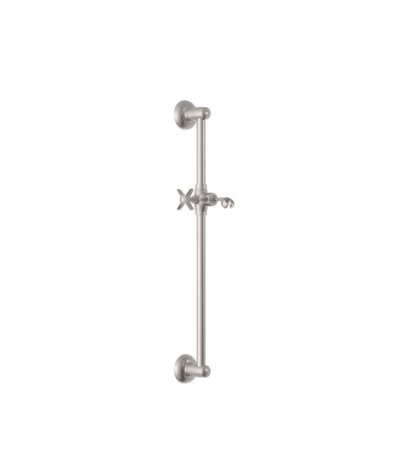 Barra para ducha con acabado acero y soporte deslizante y orientable para ducha de mano Tres Clasic Tres
