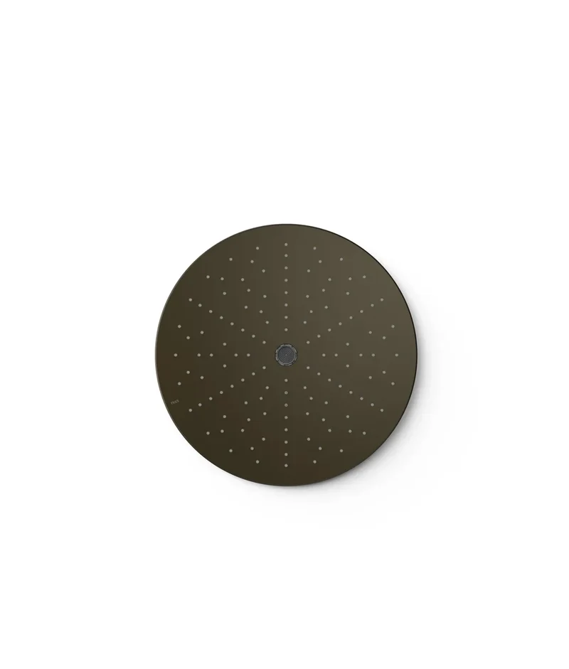 Rociador de ducha con modos múltiples, empotrado al techo en acero inoxidable con acabado negro bronce Tres