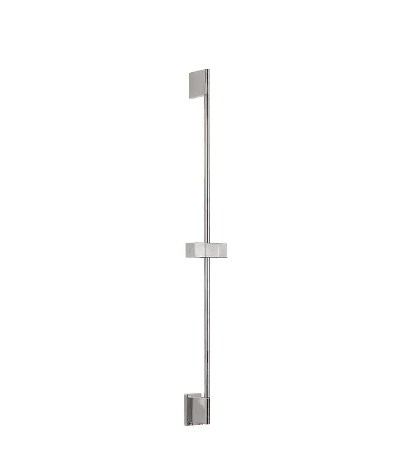 Barra deslizante para ducha con soporte orientable fabricada en acero con acabado cepillado TRES