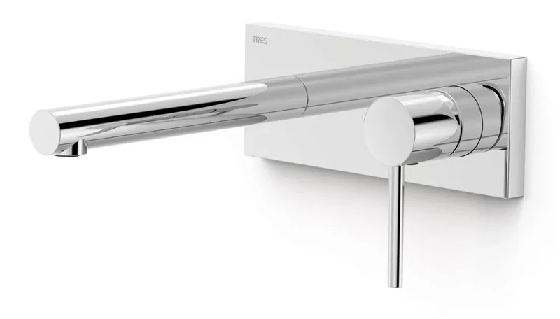 Grifo monomando de instalación empotrada para lavabo con acabado cromado Max Tres