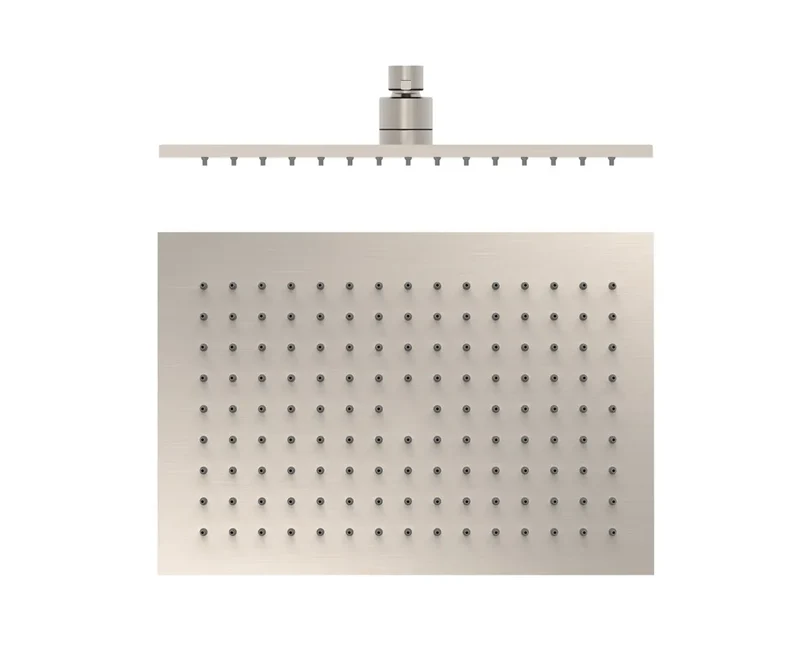 Rociador para la ducha rectangular de latón con acabado en color acero TRES