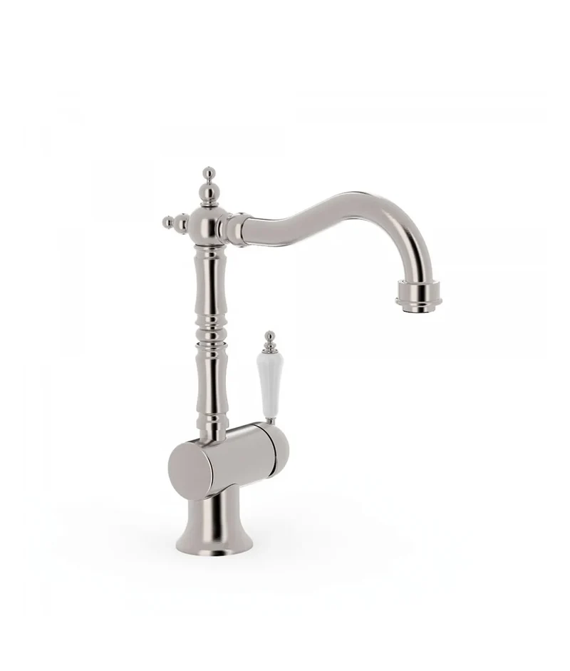 Grifo monomando estilo vintage para lavabo con aireador en acero CLASIC TRES