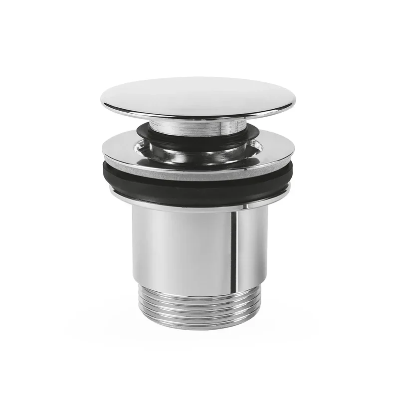 Grifo monomando para lavabo con desagüe automático de latón acabado cromo SLIM TRES