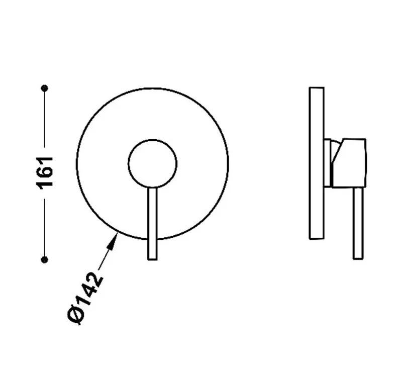 Grifo monomando empotrable de latón con acabado blanco mate STUDY EXCLUSIVE TRES