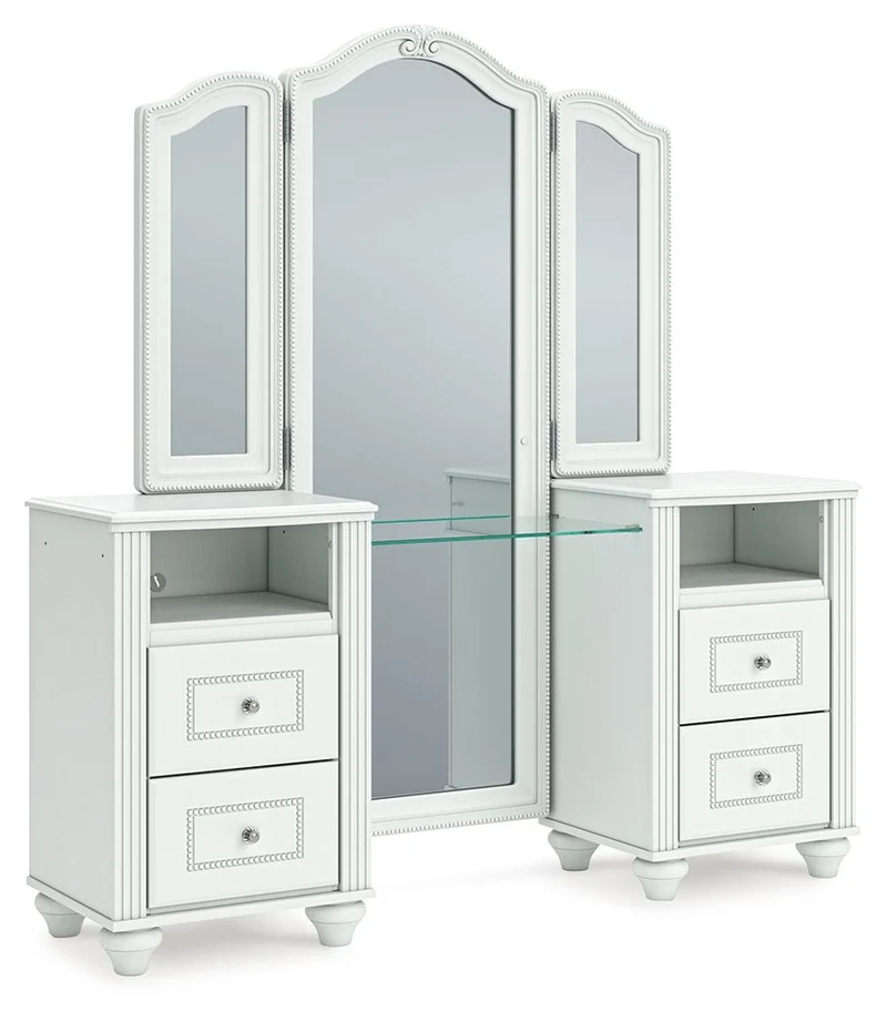Kozlani - Vanity With Mirror - White