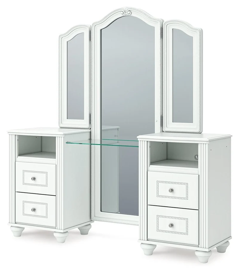 Kozlani - Vanity With Mirror - White
